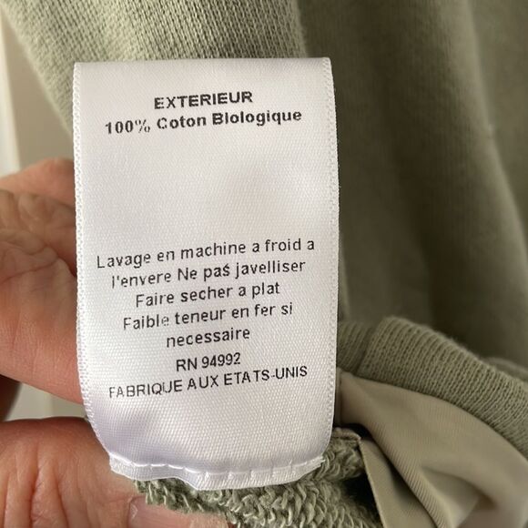 NEW Jonathan Simkhai Channing Terry sweatshirt sleeveless eucalyptus top - Picture 13 of 13